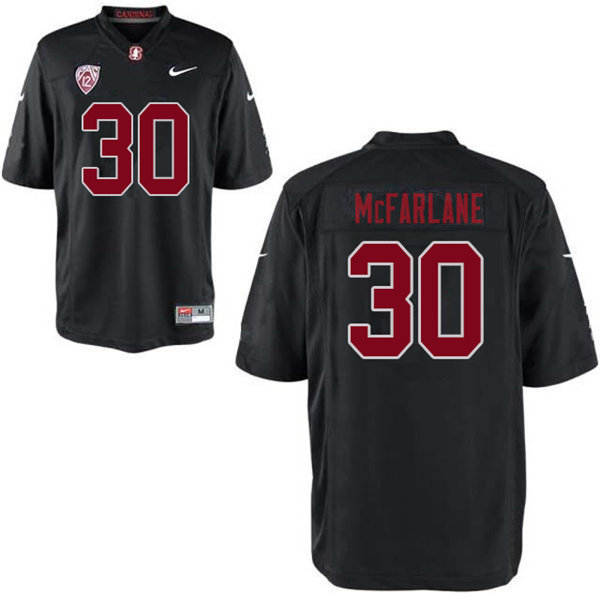 Men #30 Cameron McFarlane Stanford Cardinal College Football Jerseys Sale-Black